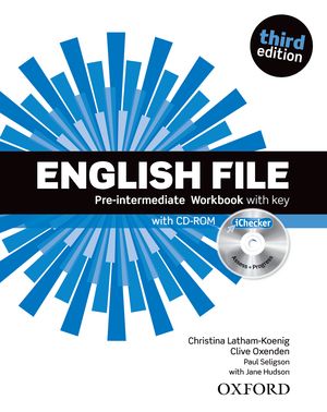 Учебна тетрадка по английски език: English File Pre-intermediate Workbook with key and iChecker Third Edition