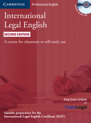 International Legal English.Second Edition.Students Book with Audio CD