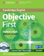 Objective First - 3rd ed. Student's Book without answers + CD-ROM - Учебник по английски език за FCE